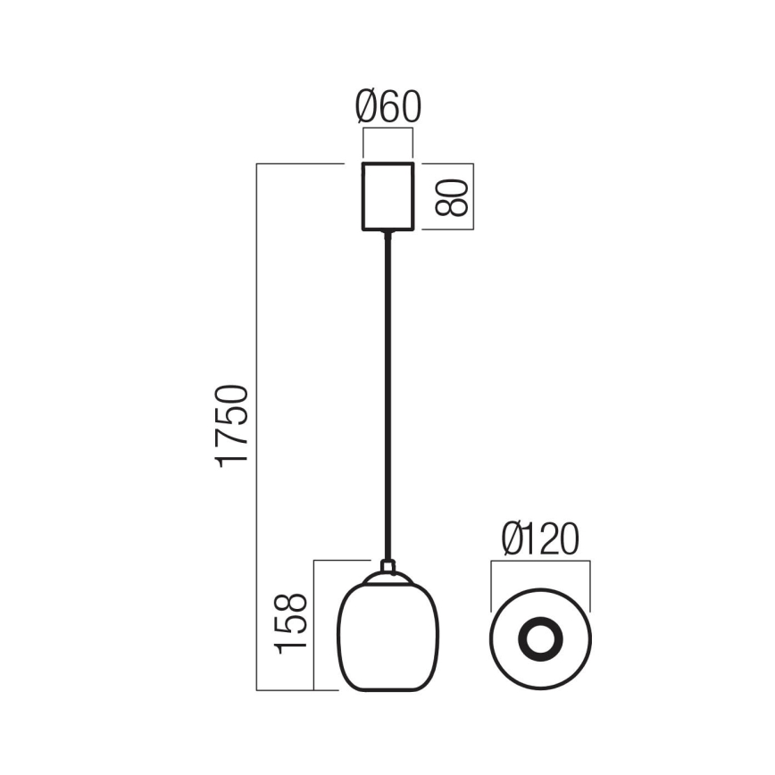 Redo 01-3486 - Lustre LED suspenso em cabo KHADI LED/6W/230V IRC 90 Ø 12 cm preto/fumado