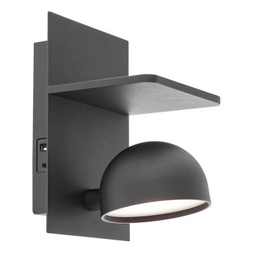 Redo 01-3491 - Foco de parede LED SEIBI LED/7W/230V USB CRI 90 preto