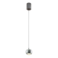 Redo 01-3549 - Candeeiro suspenso LED AVES LED/12W/230V diâmetro 9,6 cm CRI 90 cinzento
