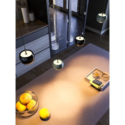 Redo 01-3549 - Candeeiro suspenso LED AVES LED/12W/230V diâmetro 9,6 cm CRI 90 cinzento