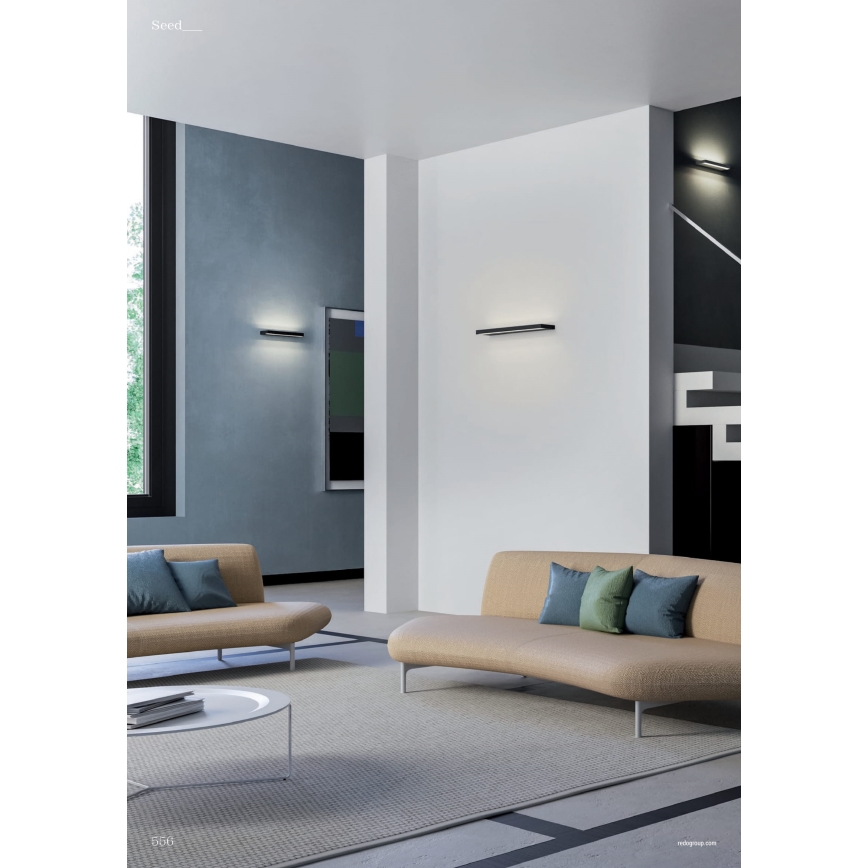 Redo 01-3555 - Iluminação de parede LED SEED LED/30W/230V preto