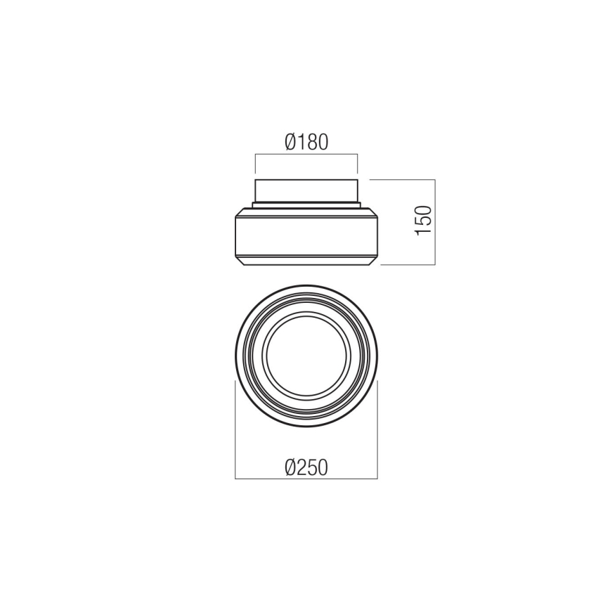 Redo 01-3588 - Iluminação de teto LED SOLERA LED/18W/230V diâmetro 25 cm CRI 93 3000/4000K cinzento