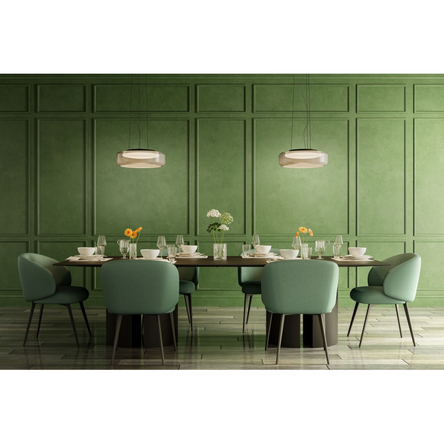 Redo 01-3592 - Candeeiro suspenso LED SOLERA LED/36W/230V diâmetro 45 cm CRI 93 3000/4000K cinzento