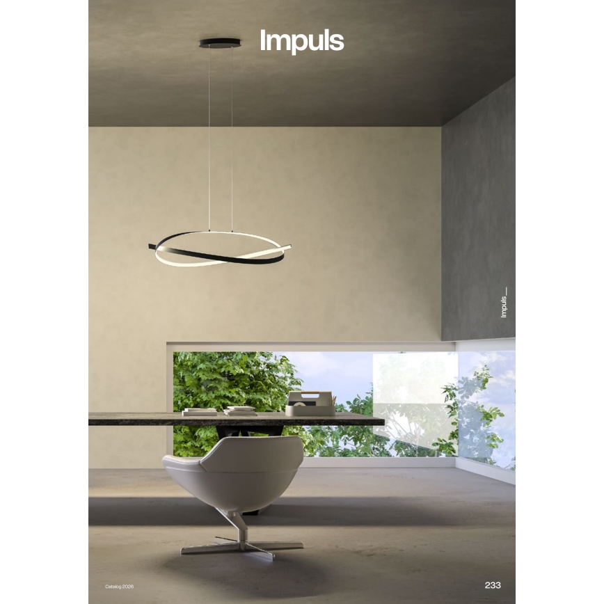 Redo 01-3617 - Candeeiro pendente LED dimerizável em cabo IMPULS LED/38W/230V preto