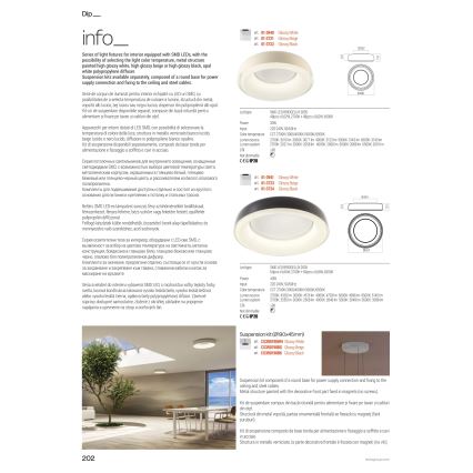 Redo 01-3721 - Luminária de teto LED DIP LED/30W/230V 2700/3000/4000/5000/6500K CRI 90 diâmetro 48,6 cm bege