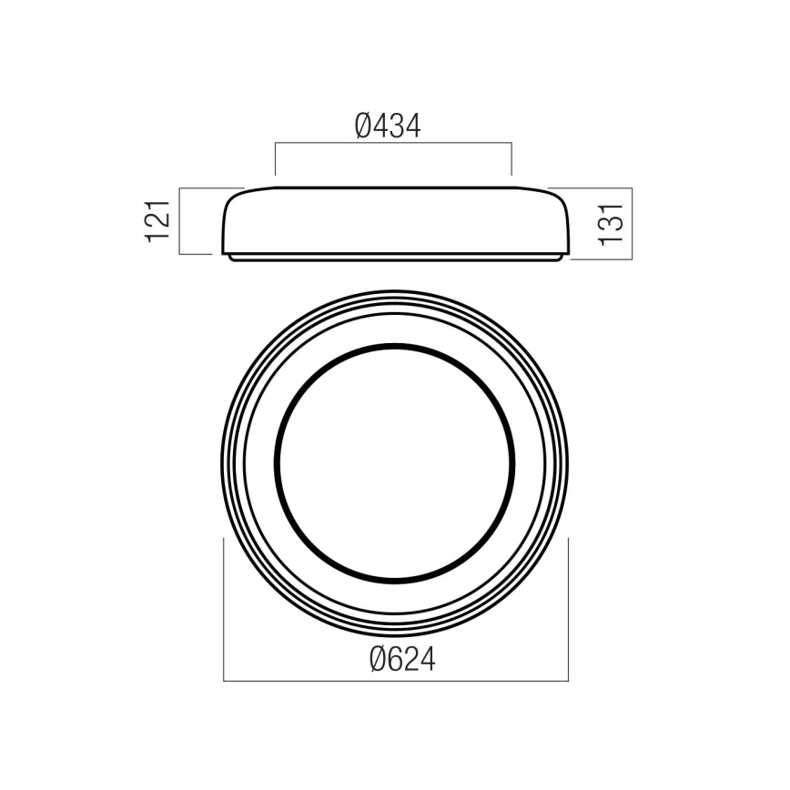 Redo 01-3723 - Plafon LED DIP/40W/230V 2700/3000/4000/5000/6500K CRI 90 Ø 62,4 cm bege