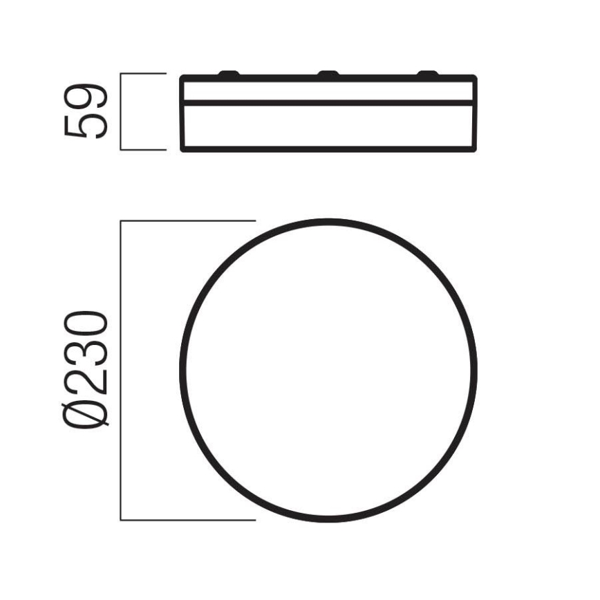 Redo 01-3727 - Plafon LED para banheiro FRISBI LED/12W/230V diâmetro 23 cm CRI 90 3000/4000K IP44 cromo brilhante
