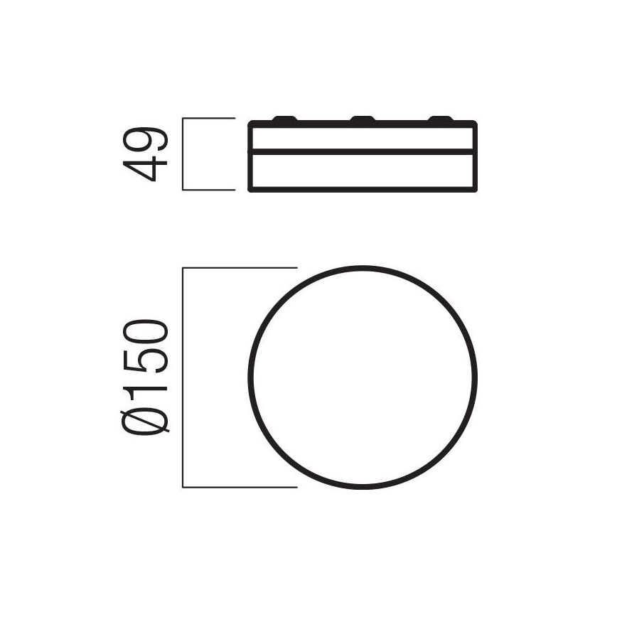 Redo 01-3729 - Luminária de teto LED para banheiro FRISBI LED/8W/230V diâmetro 15 cm CRI 90 IP44 branco