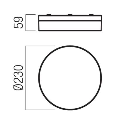 Redo 01-3731 - Plafon LED para banheiro FRISBI LED/12W/230V diâmetro 23 cm CRI 90 3000/4000K IP44 branco