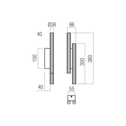 Redo 01-3850 - Aplique de parede LED NIKOS 4xLED/4W/230V 3000K CRI 90 branco