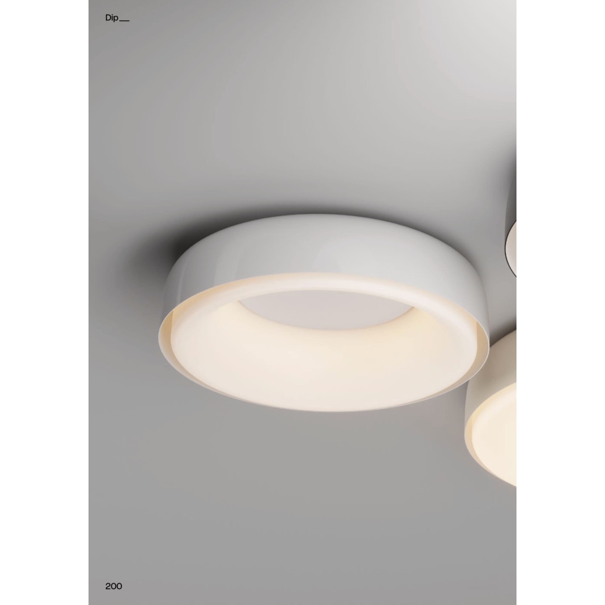 Redo 01-3940 - Plafon LED DIP, 30W, 230V, 2700/3000/4000/5000/6500K, CRI 90, Ø 48,6 cm, branco