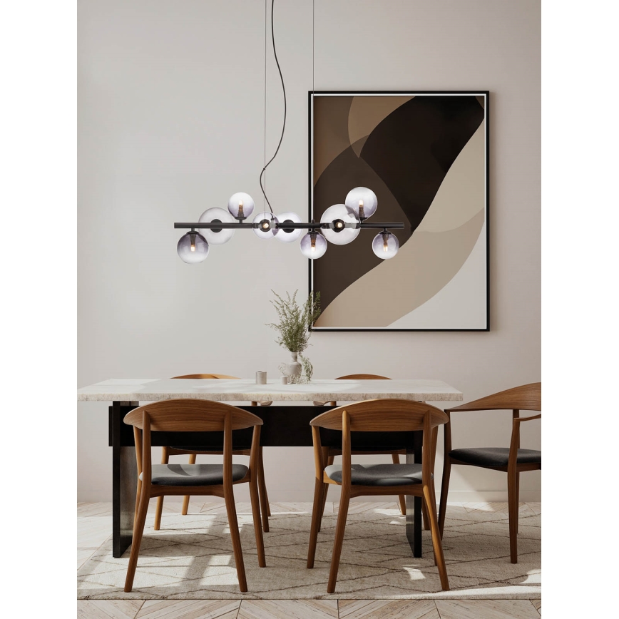 Redo 01-3989 - Candeeiro suspenso ASTRA 9xG9/8W/230V preto