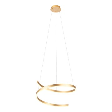 Redo 01-4014 - Lustre LED dimerizável em cabo SCROLL LED/38W/230V 3000K/4000K/6000K IRC 90 Ø 60 cm dourado