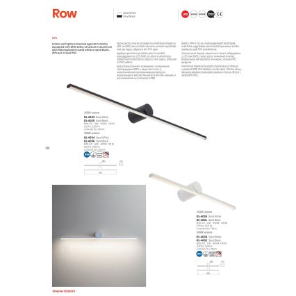 Redo 01-4034 - Iluminação de espelho para casa de banho LED ROW LED/18W/230V 90 cm IP44 branco