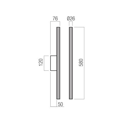 Redo 01-4057 - Aplique de parede LED dimerizável NIKOS LED/10W/230V 3000K CRI 90 branco