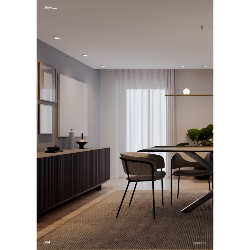 Redo 01-4301 - Lustre LED dimerizável pendente em cabo DUNE LED/48W/230V 3000K CRI 90 branco/dourado