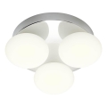 Redo 01-4306 - Candeeiro de tecto LED para casa de banho OVUM 3xLED/5W/230V 3000/4000K CRI 90 Ø 24 cm IP44 branco/cromado brilhante