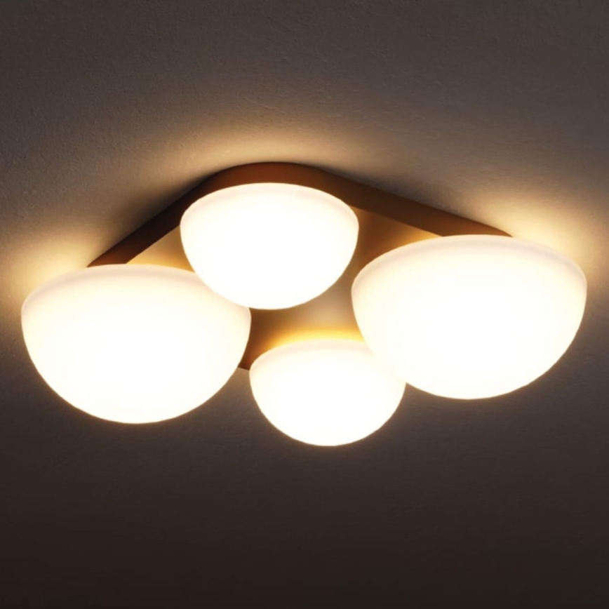 Redo 01-4332 - Luminária de teto LED LUMIEN 4xLED/26W/230V 2700/3000K IRC 90 branco/dourado