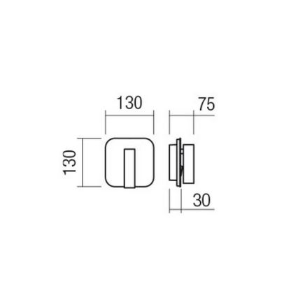 Redo 01-4473 - Aplique de parede LED QUDA LED/6W/230V + LED/3W CRI 90 USB bronze