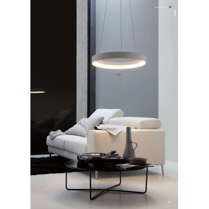 Redo 01-672 - Candeeiro suspenso LED LOOP LED/48W/230V diâmetro 60 cm branco