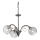 Redo 02-972 - Lustre suspenso por corrente ASPERA 3xE14/28W/230V Ø 52 cm preto