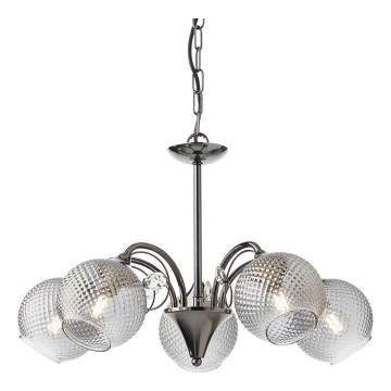 Redo 02-973 - Candeeiro suspenso ASPERA 5xE14/28W/230V preto