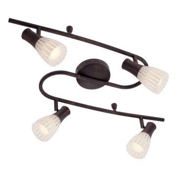 Redo 04-320 - Foco DIONE 4xE14/28W/230V pátina/cobre