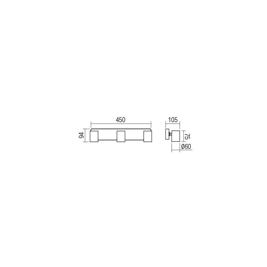 Redo 04-473 - Spot CAMEO 3x GU10, 35W, 230V, branco