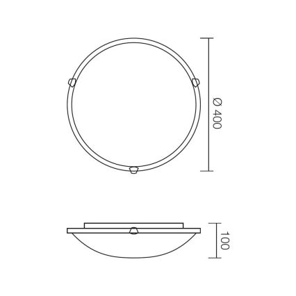 Redo 05-391 - Luminária de teto VIRGINIA 2xE27/42W/230V diâmetro 40 cm creme