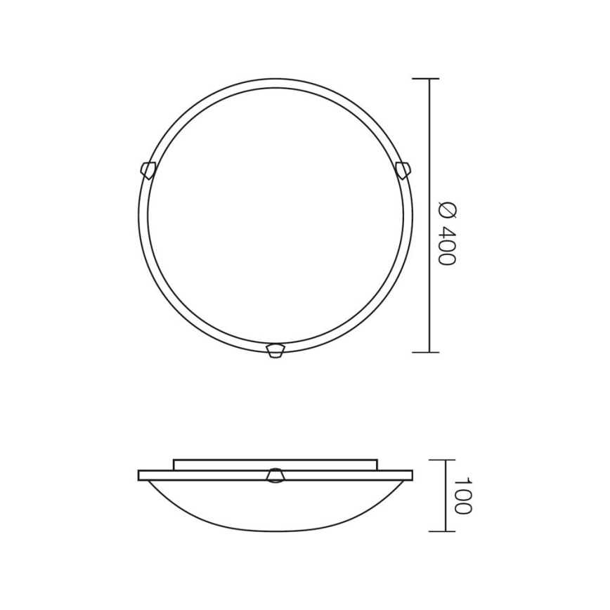 Redo 05-391 - Luminária de teto VIRGINIA 2xE27/42W/230V diâmetro 40 cm creme