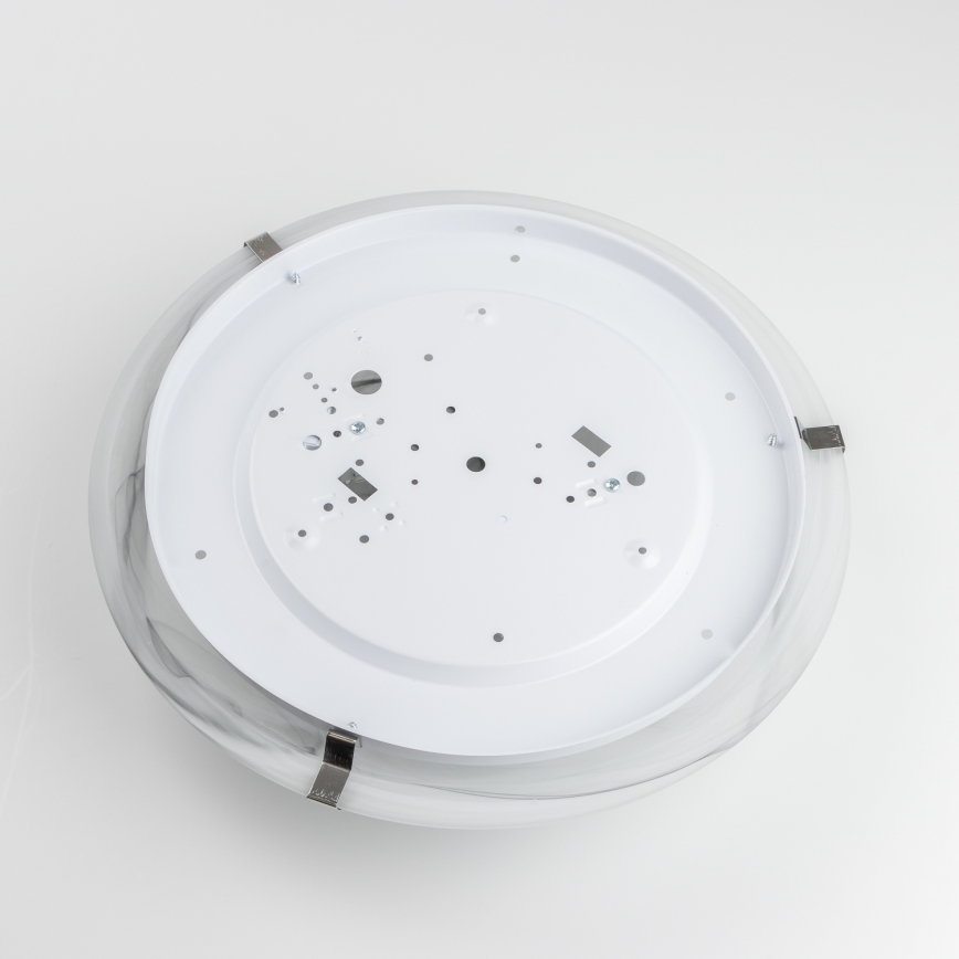 Redo 05-393 - Candeeiro de teto VIRGINIA 2xE27/42W/230V, diâmetro 40 cm, cinzento