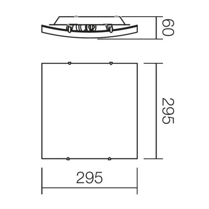 Redo 05-812 - Candeeiro de tecto SHAKE 1xE27/42W/230V 29,5x29,5 cm branco