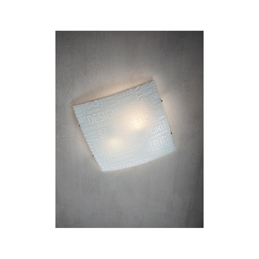 Redo 05-818 - Candeeiro de teto NOTES 2xE27/42W/230V 39x39 cm branco