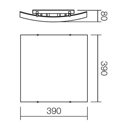 Redo 05-818 - Candeeiro de teto NOTES 2xE27/42W/230V 39x39 cm branco
