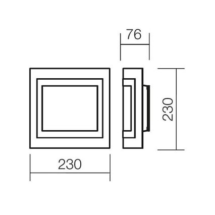 Redo 05-827 - Aplique de parede SPECTRE 1xE27/42W/230V cromado brilhante/branco