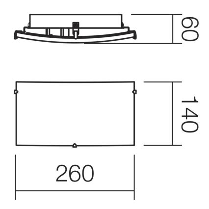 Redo 05-903 - Candeeiro de tecto ISIDE 1xE27/42W/230V transparente
