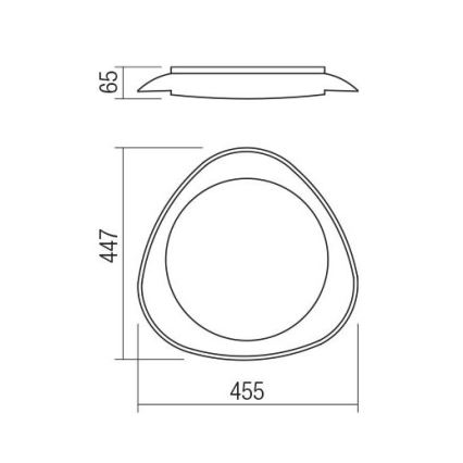 Redo 05-922 - Iluminação de teto LED VERENA LED/24W/230V antracite