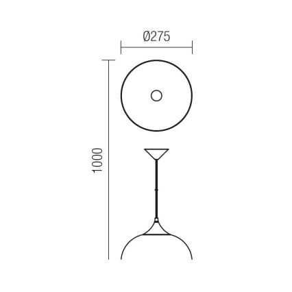 Redo 06-033 - Candelabro num fio COLINE 1xE27/42W/230V