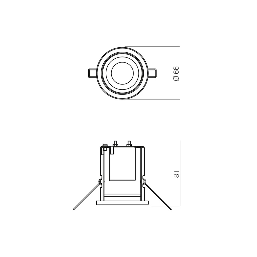 Redo 70215 - Candeeiro de teto encastrado FR 1xE14/30W/230V cromado mate