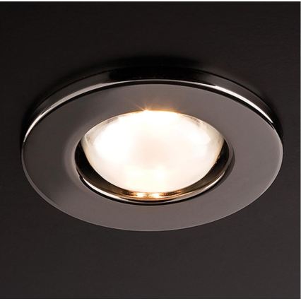 Redo 70217 - Candeeiro de embutir FR 1xE14/30W/230V preto cromado