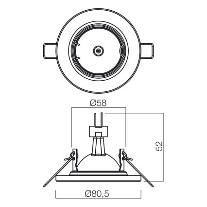 Redo 70309 - Foco de encastrar MT 1xGU5,3/50W/12V cromado mate