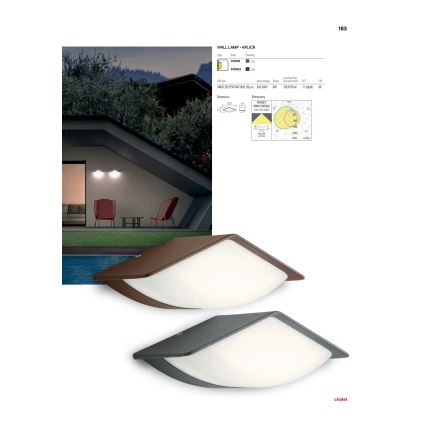 Redo 90002 - Aplique de parede exterior CHALET LED/8W/230V IP54