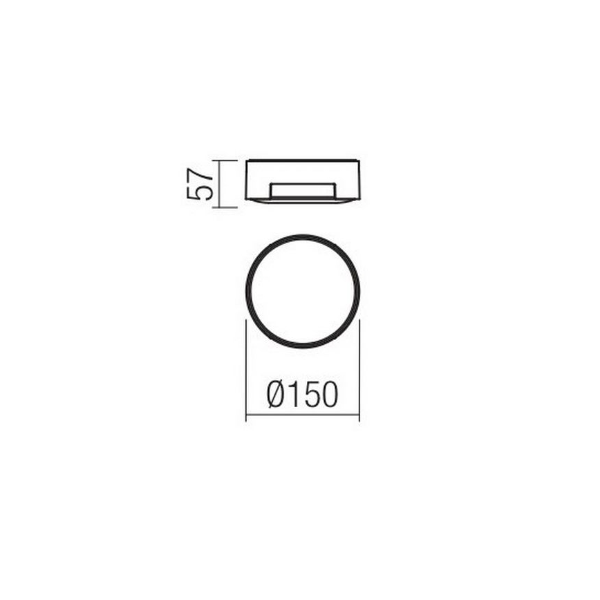 Redo 90003 - Luz de teto de exterior LED SKOR LED/12W/230V IP54