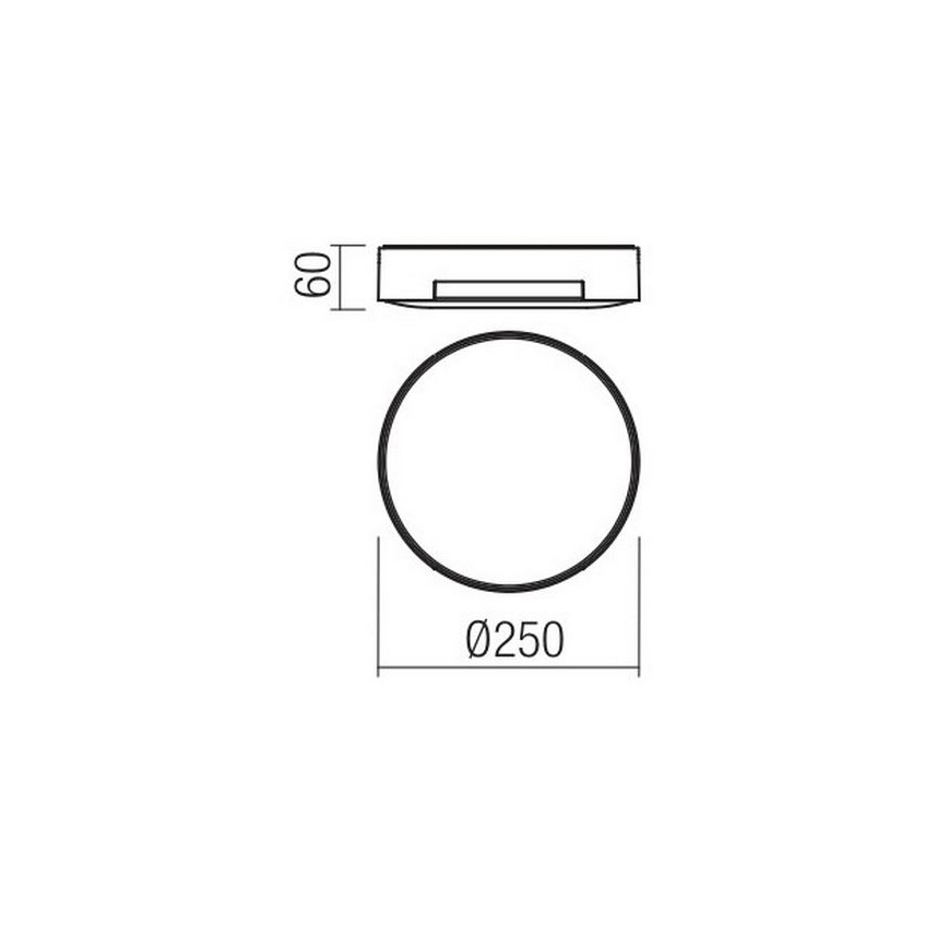 Redo 90005 - Luminária de teto LED para exterior SKOR LED/16W/230V IP54
