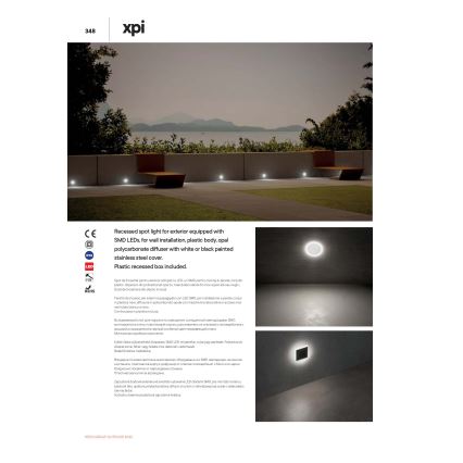 Redo 90042 - Luz embutida para exterior LED INCAS LED/2,3W/230V IP65