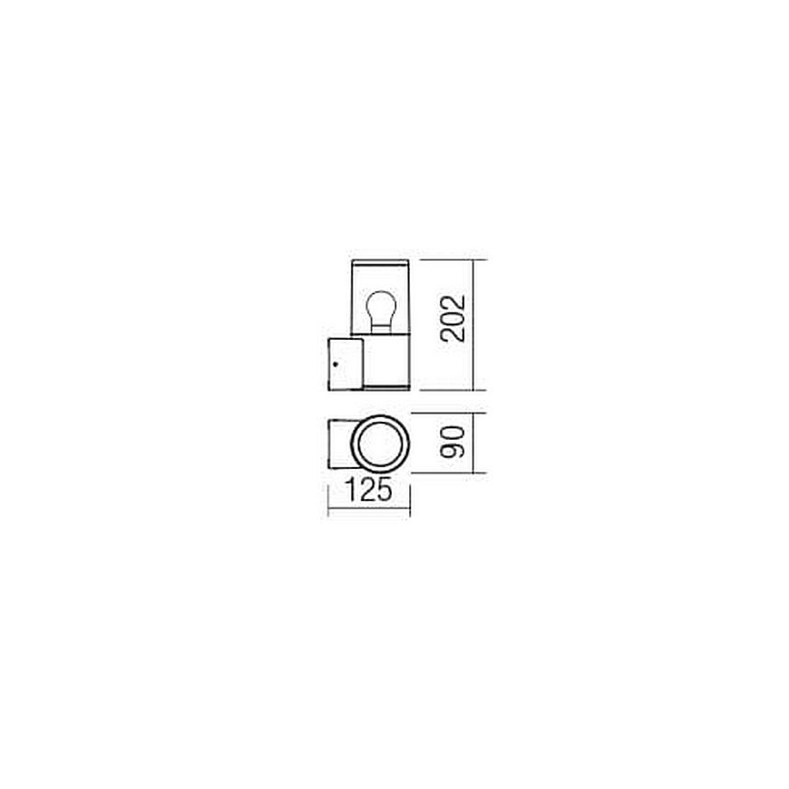 Redo 90047 - Luz de parede de exterior FRED 1xE27/20W/230V IP54