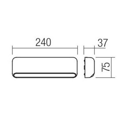 Redo 90072 - Aplique de parede para exterior SAPO LED/5W/230V IP65