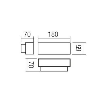 Redo 90096 - Aplique de parede LED para exterior PLANIT LED/10W/230V 3000K IP54 antracite
