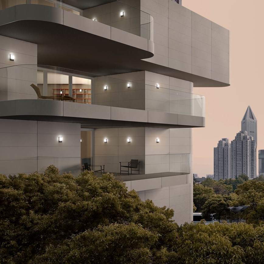 Redo 90130 -LED Aplique de parede exterior COLIN LED/9W/230V 4000K IP54 antracite