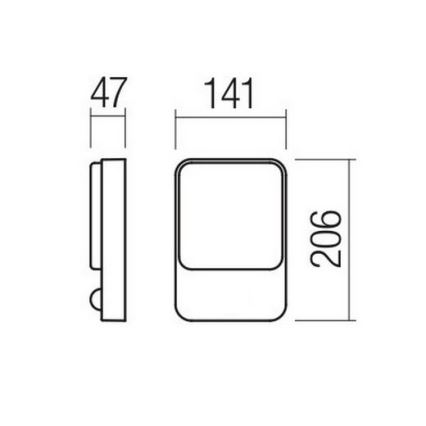 Redo 90130 -LED Aplique de parede exterior COLIN LED/9W/230V 4000K IP54 antracite